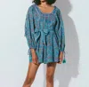 Cleobella Skyla Mini Dress In Zuri In Blue