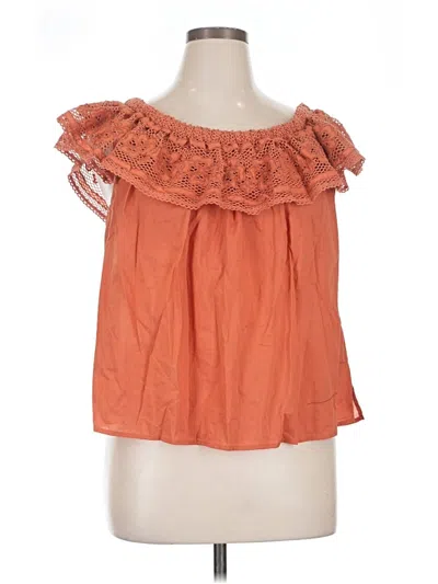 Pre-owned Cleobella Sleeveless Blouse In Orange