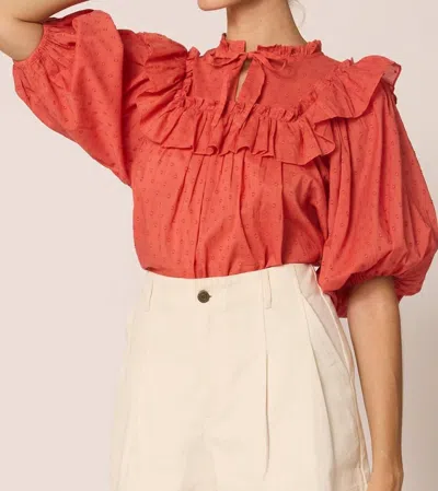 Cleobella Sloane Blouse In Dawn Pink