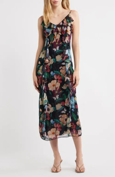 Cleobella Sorsha Ruffle Ankle Dress In Animal Print
