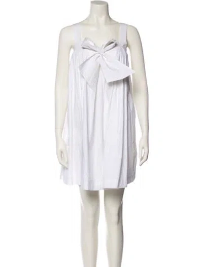 Pre-owned Cleobella Square Neckline Mini Dress In Neutral