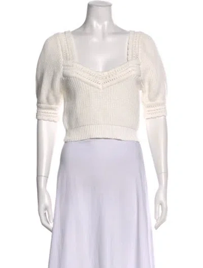 Pre-owned Cleobella Square Neckline Sweater In Neutral