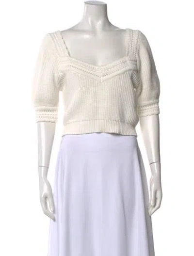 Pre-owned Cleobella Square Neckline Sweater In Neutral