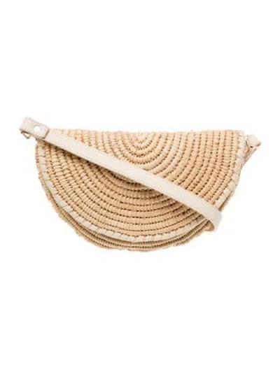 Pre-owned Cleobella Straw Crossbody Bag In Neutrals