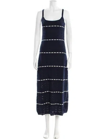 Pre-owned Cleobella Striped Long Dress W/ Tags In Blue