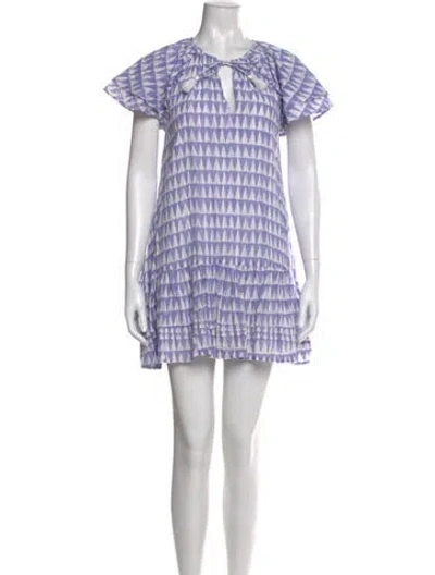 Pre-owned Cleobella Striped Mini Dress In Blue