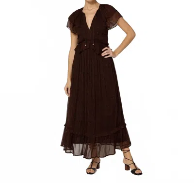 Cleobella Tatum Ankle Dress In Siena Print In Brown