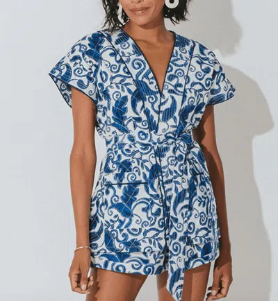 Cleobella Tayla Wrap Vest In Blue