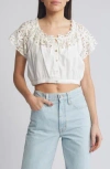 CLEOBELLA CLEOBELLA TERESA LACE CROP SHIRT