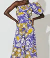 Cleobella Tess One Shoulder Blouse In Azores Print In Multi