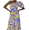 Cleobella Tess One Shoulder Blouse In Azores Print In Multi