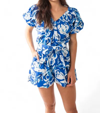 Cleobella Thalia Romper In Azure In Blue