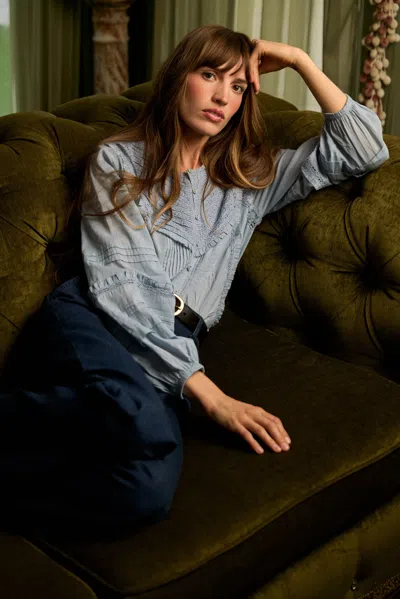 Cleobella Theodora Top | Dusty Blue