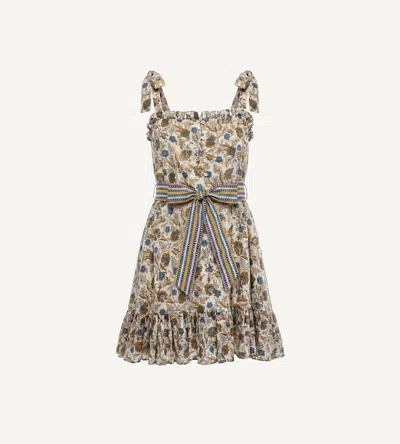 Cleobella Tillie Mini Dress | Floral Polka In Gray