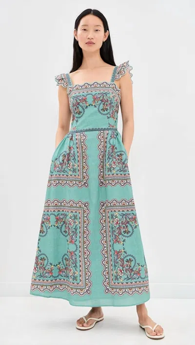 Cleobella Veronique Ankle Dress In Bleura Print In Green