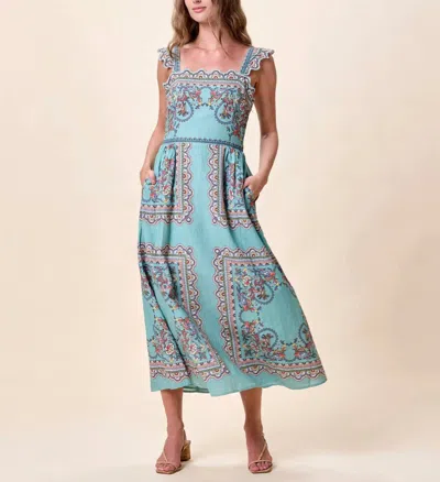 Cleobella Veronique Midi Dress In Bleura Print In Blue