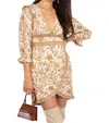 Cleobella Victoria Mini Dress In Autumn Block Print In Multi