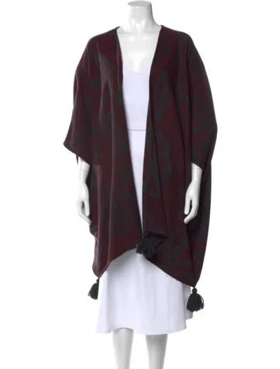 Pre-owned Cleobella V-neck Sweater In Burgundy