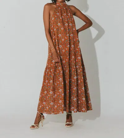 Cleobella Wilder Ankle Dress In Terracotta Floral In Multi