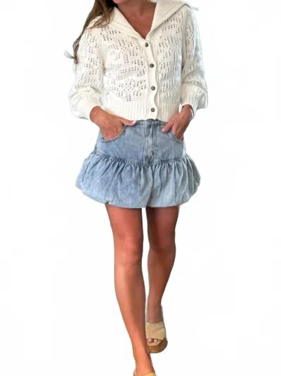 Cleobella Willow Sweater Cardigan In White