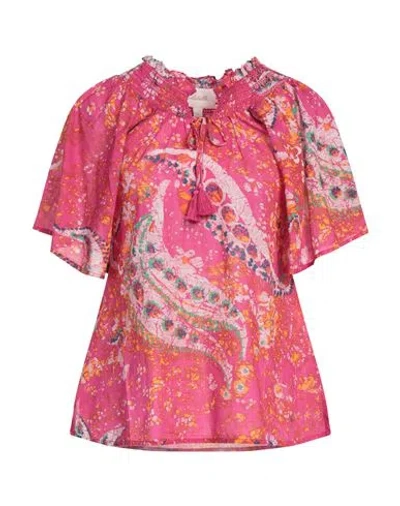 Cleobella Woman Top Fuchsia Size M Organic Cotton In Pink