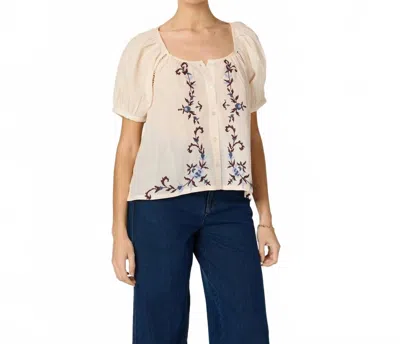 Cleobella Adeline Button-down Blouse In Ivory In Neutral