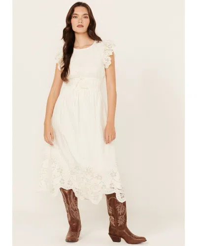 Pre-owned Cleobella Women's Allegra Midi Dress - Cm24sp20230 In White