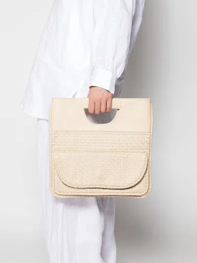 Cleobella Women's Clarisse Woven Clutch In Ivory In Multi