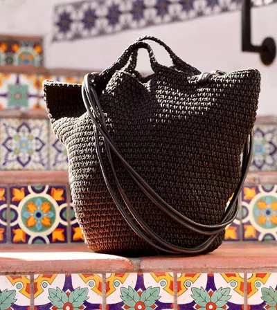 Cleobella Women's Crochet Basket Bag In Black