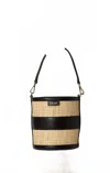 Cleobella Women's Emery Rattan Bucket Bag In Natural/black In Multi