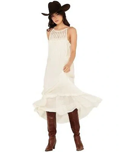 Pre-owned Cleobella Women's Enya Ankle Dress - C23su18144 In White