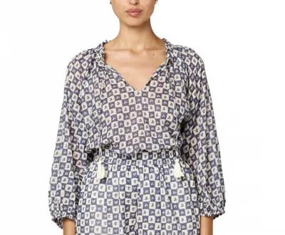 Cleobella Women's Erica Blouse In Piazze Check In Gray