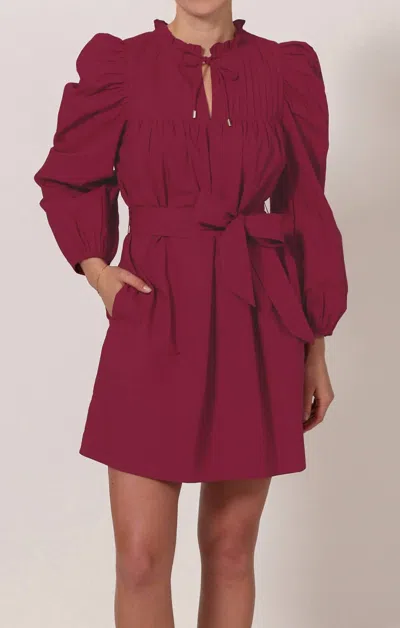 Cleobella Women's Ivana Mini Dress In Zinfandel In Red