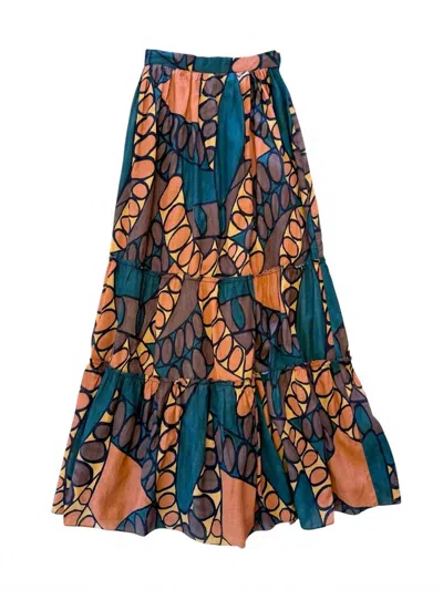 Cleobella Women's Kitty Ankle Skirt In Dark Saguaro Print In Multi