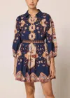 Cleobella Leigh Mini Dress In Navy Lagos In Multi