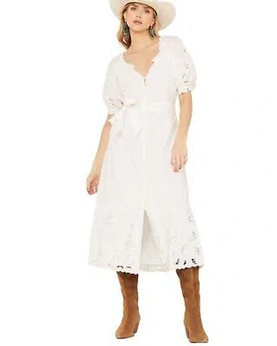 Pre-owned Cleobella Women's Marin Midi Dress - C23sp28047 In White