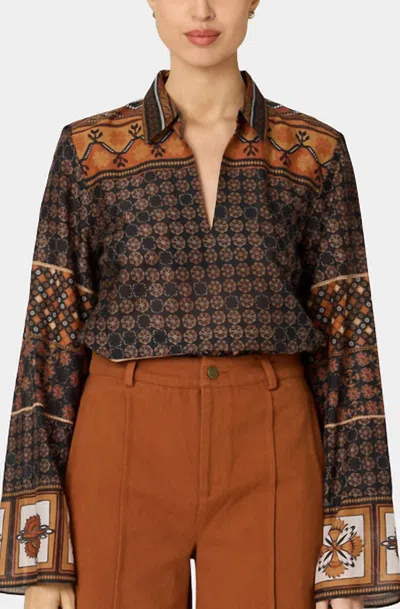 Cleobella Women's Moira Blouse In Zocalo Print In Brown