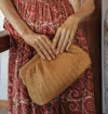 Cleobella Women's Rocco Woven Clutchn Bag In Camel In Brown