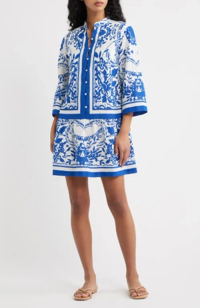 Cleobella Yu Altesse Print Minidress In Blue