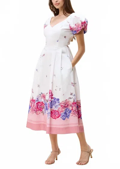 Cleobella Zaha Midi Ankle Dress In Camellia In Multi