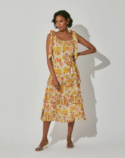 Cleobella Zane Midi Dress In Neutral