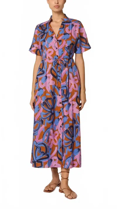 Cleobella Zara Ankle Dress In Fresco Print In Multi