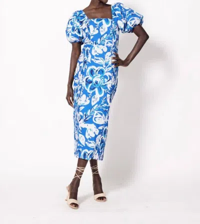 Cleobella Zora Midi Dress In Azure In Blue