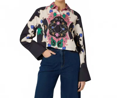 Cleobella Zoya Long Sleeve Blouse In Estelar Print In Multi