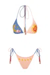 Cleonie Beaded Kini Set Milky Way In Multi