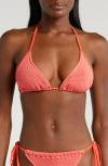 Cleonie Bells Bikini Top In Coral