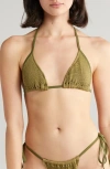 Cleonie Bells Bikini Top In Moss