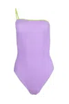 Cleonie Bundeena Maillot Lilac/chartreuse In Purple