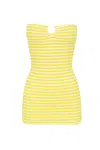 Cleonie Lush Mini Dress Sunshine Stripe In Yellow