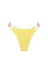 Cleonie Mango Bikini Bottom Coral Sunshine Stripe In Multi
